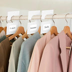 32 Pack Closet Dividers for Hanging Clothes Clothing Size Dividers,Size Markers for Clothing White Clothings Rack Reusable Cl