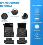 Nilight TPE Floor Mats for Ford Mustang 2015 2016 2017 2018 2019 2020 2021 2022 2023 2024 2025 2026 All Weather Custom Fit Heavy Duty Floor Liners