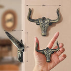 Cast Iron Cowboy Hat Holder, Wall Mounted Hat Storage Organizer for Western Decor