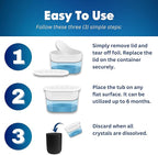 Moisture Absorber Tub Fragrance Free - 3-Pack - 18 oz Unscented Disposable Odor Eliminator Box & Dehumidifier for Garage,