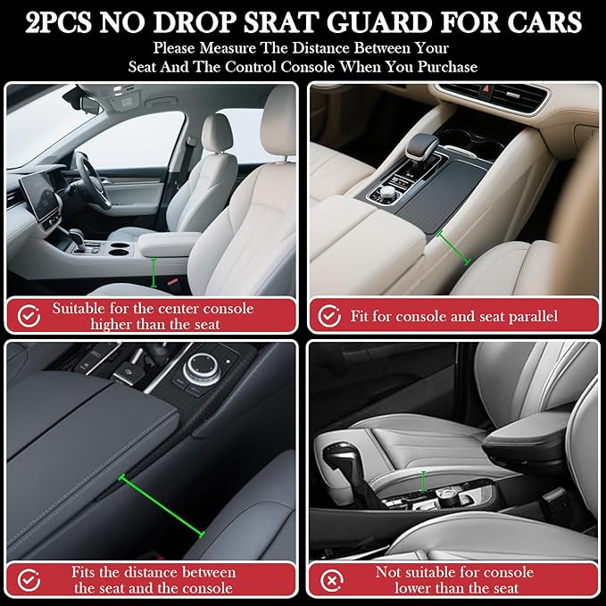Car Seat Gap Filler Set of 2, Upgraded Car Side Seat Gap Fillers with Organizer, Cup Holder & Hook Function, Inserts Between Front Seats Console Catcher 4in1 Gap Stopper Fill Plug Storage Box (Beige)