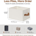 StorageWorks Closet Organizer Storage Baskets, Storage Bins for Shelves, Fabric Organization and Storage, Foldable Closet Org