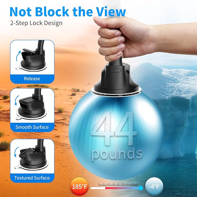 APPS2Car Magnetic Car Phone Holder Mount [6 Strong Magnets], Cell Phone Holder Car [Suction Cup], Phone Car Holder Mount [Windshield Dashboard] fit for Most Smartphones