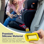 Morlike Silicone Belt Buckle Seatbelt Holder (Yellow)