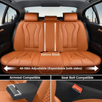 Coverado Car Seat Covers Full Set, Brown Seat Covers, Automotive Car Seat Cover, Car Seat Covers Front Seats Back Seat Covers