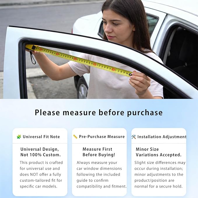 Car Curtains for Side Window - 4 Pcs Thicken Privacy Sun Shades Magnetic 100% Block Light Car Window Covers with Cooler Feeling (Thickset, 4pcs)