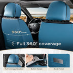 Coverado Car Seat Covers Full Set, Seat Covers for Cars, Front Seat Covers and Back Seat Cover Waterproof Leather Automotive 