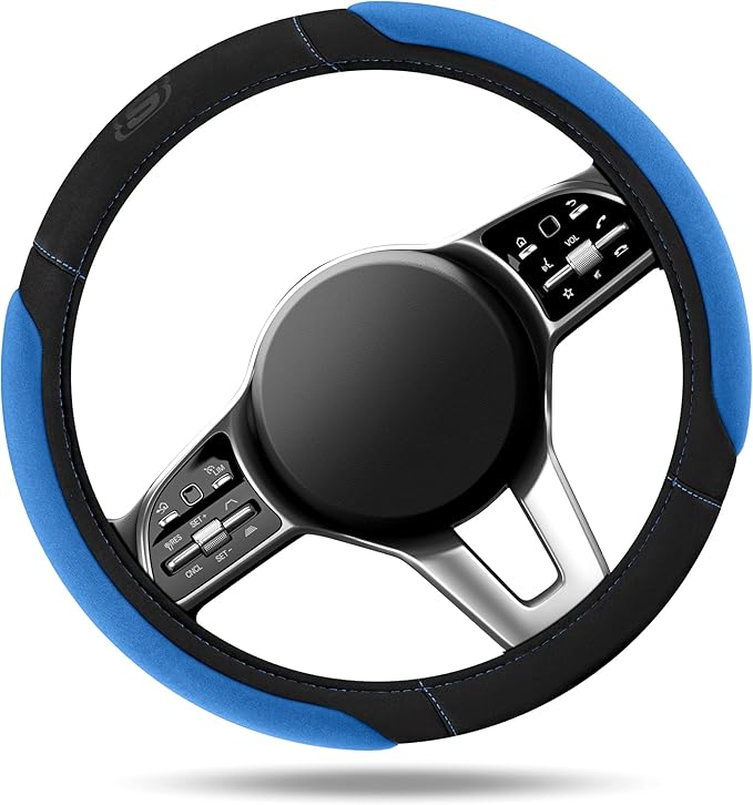 Skechers Steering Wheel Cover, Memory Foam Car Steering Wheel Cover,14.5-15inch Anti-Slip Safety Comfortable Desgin, Universa