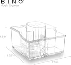 BINO 'The Heiress' 6 Compartment Jewelry and Makeup Organizer, Clear and Transparent Cosmetic Beauty Vanity Holder Storage