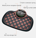 Multifunctional Car Dashboard Anti-Slip Mat with Phone Holder and Parking Number Display, Heat Resistant PVC Non-Slip Pad for