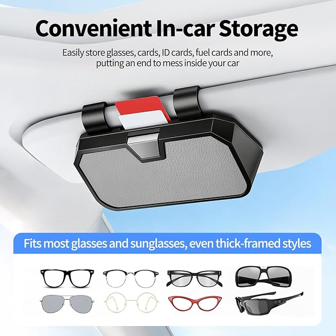 Sunglasses Holder for Car Visor Leather Eyeglasses Organizer Case for BMW X3 X5 X7 X1 3 4 2 5 Series Accessories