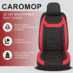 CAROMOP Breathable Car Seat Cover 2 Front Seats, 3D Air Mesh Cloth Seat Covers for Cars, Universal Fit Automotive Car Interio
