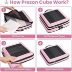 Compression Packing Cubes for Travel, Lightweight Vacation Travel Essentials, Travel Accessories for Suitcase Organizer Bags 