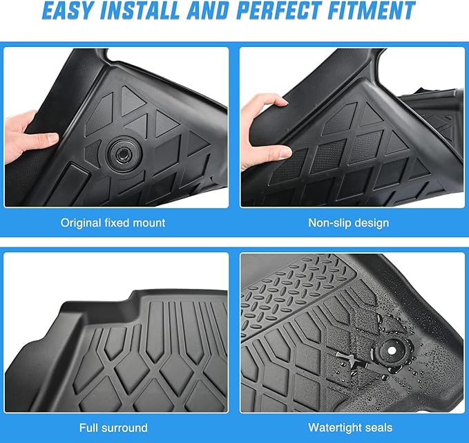 Nilight TPE Floor Mats for Chevy Tahoe GMC Yukon Denali Cadillac Escalade Bucket Seats 2021 2022 2023 2024 2025 2026 All Weather Custom Fit Heavy Duty Floor Liners