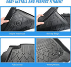 Nilight TPE Floor Mats for Chevy Tahoe GMC Yukon Denali Cadillac Escalade Bucket Seats 2021 2022 2023 2024 2025 2026 All Weather Custom Fit Heavy Duty Floor Liners