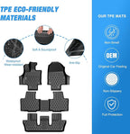 Nilight TPE Floor Mats for TX TX350 TX500h TX550h+ 2024 2025 2026 All Weather Custom Fit Heavy Duty Floor Liners