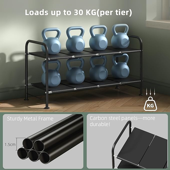 NETEL Under Sink Organizers and Storage,2 Tier Shelf Under Bathroom Sink,Cabinet Organizer with 8 Removable Carbon Steel Pane