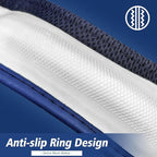 ZHOL Blue Steering Wheel Cover,Nappa Faux Leather with Comfort Grip,Non-Slip Breathable Universal Car Accessory for 15 Inch S