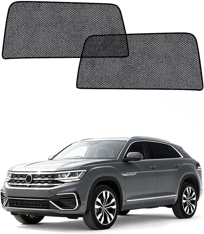 Car Window Shades for Volkswagen/VW Atlas(2018-2025), 2-Pack Rear Window Sun Shades for Baby – Breathable Mesh, UV & Heat Blocker, Privacy Protection for Camping, Travel, Sleep & Nursing
