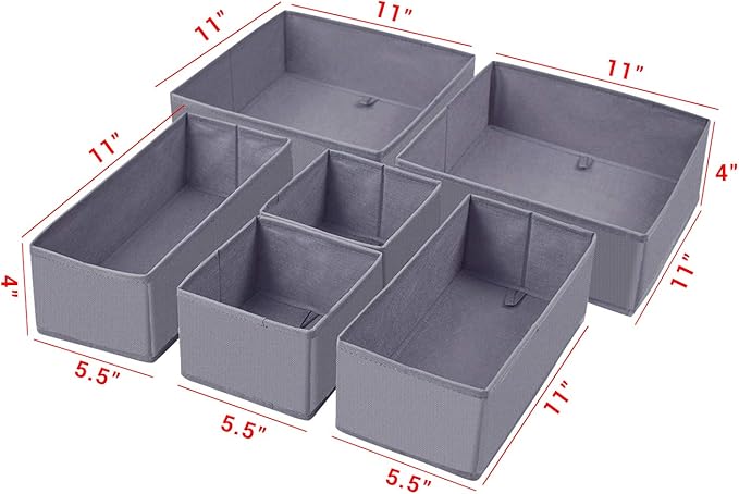 homyfort Dresser Drawer Organizer, Foldable Cloth Storage Box Closet Cube Basket Bins Containers Divider with Drawers for Und