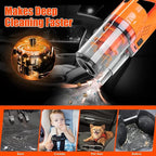 Viewsun Car Cleaning Kit, Orange 17pcs Car Interior Detailing Kit with High Power Handheld Vacuum, Detailing Brush Set, Winds
