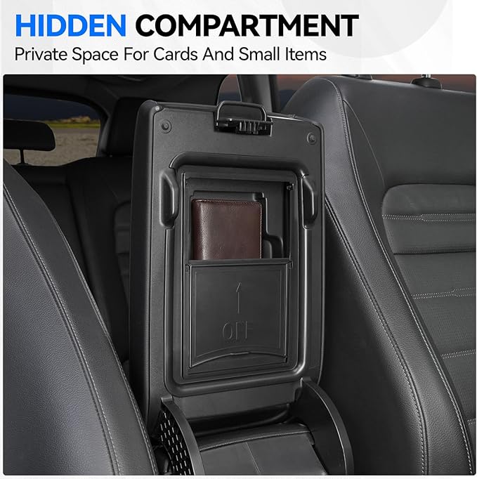 5PCS Center Console Organizer Tray for 2026 2025 2024 2023 Honda CRV Accessories, Armrest Storage Box and Drawer, Armrest Hidden Storage Box, Dashboard Organizer Tray and Cup Holder for Honda CRV