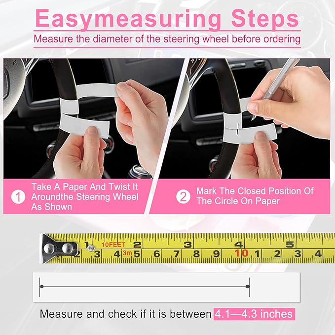 JUSTTOP 4 in 1 Car Steering Wheel Desk for Laptop,Versatile Upgraded Car Seat Tray,Spacious Steering Wheel Table with Tablet Holder and Dual Sauce Racks,Steering Wheel Under Table Console (Large+Pink)