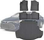 TPE Floor Mats for 2013-2018 Toyota Avalon All Weather Car Floor Liners Fit Toyota Avalon Accessories Black