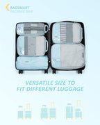 BAGSMART 6 Set /4 Set/2 Set Compression Packing Cubes for Travel, Lightweight Luggage Organizer Bags, Durable Space Saver Bag