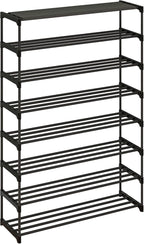 Calmootey 8-Tier Shoe Rack, Tall Large Capacity 40 Pairs Shoes Storage Organizer, Stackable Wide Shoe Shelf for Entryway, Hal