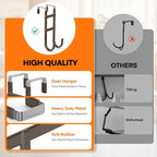 FYY Over The Door Hooks - 4 Pack Heavy Duty Dual-Hook Organizer Hanger with Non-Slip Rubber for Towels, Clothes, Hats & Bags 