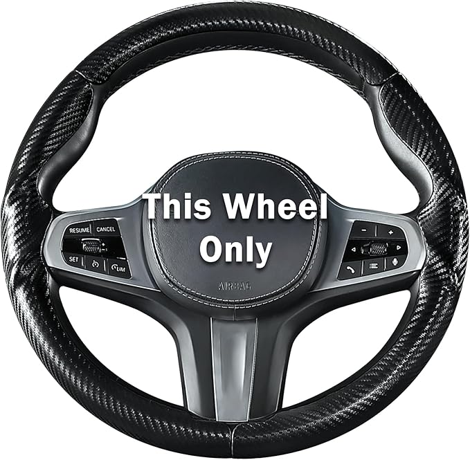 Steering Wheel Cover for BMW 3 4 Series(2021-2024) 5 Series(2020-2023) X5(2019-2020) X7(2020-2025) 328i 320i 330i 325i 528i 535i 530i M3 2 4 7 8 Series X3M X4 X6 XM M2 M4 M5 M8 Z4 i4, Matte Black