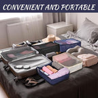 Silkfly 8 Pcs XL Packing Cube for Travel Luggage Organizer Suitcase High Capacity Large Packing Bag Bulk Reusable Mesh Travel