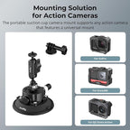 SMALLRIG 4.5" Suction Cup Mount with Ball Head Magic Arm, Camera Mount for DJI Osmo Action 5 Pro/4, for Insta360 x5, for Gopro 13/12,on Car Windshield or Window, Compatible with Action Cameras-5855