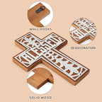 Wall Wooden Cross Christians Spiritual Religious Gifts With Hook on Hanging Wall Or Table With Blessed For Church Home Room D