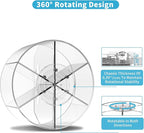 Acrylic Desk Organizer Clear Pen Holder 2 Packs, 360 Degree Pencil Holder for Desk Kids, Rotating Lazy Susan Organizer for Sc