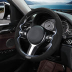 Steering Wheel Cover for BMW X3(2014-2017) X5(2014-2018) 3 Series(2012-2019) 5 Series(2014-2016) 328i 320i 330i 325i 528i 535i 530i 540i M3 2 4 6 Series X4 X6 M2 M4 M5 M6 (Perforated Black)