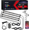 Nilight Car Interior Lights with APP Control 16 Million RGB Colors Strip Lights with Music Sync Mode and Multiple Scene Options for Cars Trucks SUVs