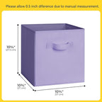 Cupic Cupid 11 Inch Storage Cube, Fabric Cube Storage Bin with Handles, Storage Cube Organizer for Clothes and Toys, Collapsi