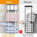 Towel Racks for Bathroom Wall Mounted, 4 tire Bath Towel Storage - with 2 Pack Towel Shelf and Floating Shelves Over Toilet, 