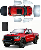 Sun Shades for Dodge RAM1500 2019-2025 Windshield Sunshade Accessories Full Window Shades Front Rear Side Window Covers Fixed Sun Visor for Ram 1500 Keep Car Cool Privacy 6 PCS Shades