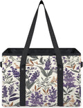 Reusable Grocery Bags Heavy Duty Shopping Bags Foldable Large Tote Bags with Long Handles & Hard Bottom