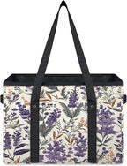 Reusable Grocery Bags Heavy Duty Shopping Bags Foldable Large Tote Bags with Long Handles & Hard Bottom