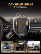 CD Phone Mount, Car Phone Holder & Air Vent Clip [Thick Cases Friendly], 360° Adjustable Universal Phone Mount for Car CD Slot Mount for iPhone & Android Cell Phones (Black + Vent Clip)