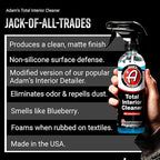 Adam's Polishes Total Interior Cleaner & Protectant, Quick Detailer & SiO2 Protection, Ceramic Infused, Anti-Static, OEM Fini