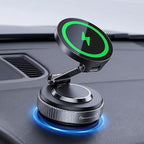 for Magsafe Car Mount Charger, 15W Fast Wireless Charging with Intelligent Cooling, 120LBS Ultra Suction Vacuum Magnetic Phone Holder, 780° Adjustable Metal Arm for iPhone 17 16 Air Pro Max