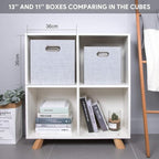 Posprica 3X Thicker Fabric Storage Cubes 13 inch Collapsible Storage Bins for Organization, Cubby Storage Baskets for Organiz
