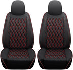 NS YOLO Leather Car Seat Covers,Universal Fit for Most Cars,SUVs and Sedans,Waterproof Luxury Leatherette Cushions, 2 Seats P