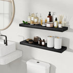 Fun Memories Floating Shelves for Wall, Rustic Wood Wall Mounted Shelves for Bathroom, Bedroom, Living Room & Kitchen, Storag