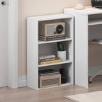 Furinno Basic Book Shelf, 3-Tier Bookshelf, Cube Storage Organizer Bookcase with Open Shelf, 7 x 17 x 26, for Living Room, Be